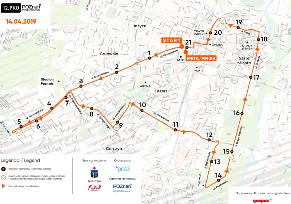 Trasa Maratonu Poznańskiego - oto szczegółowy opis oraz mapa biegu