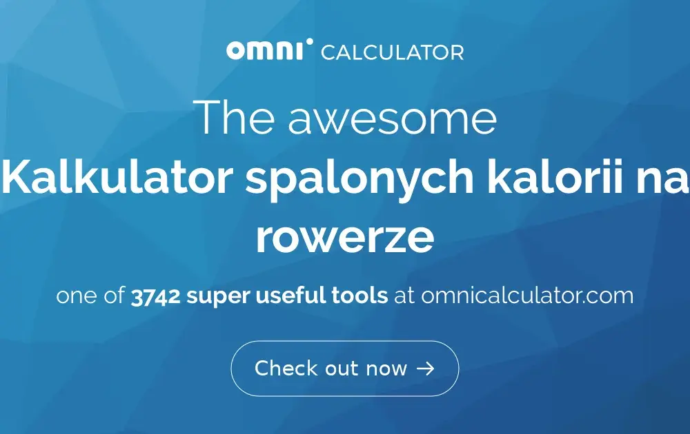 Kalkulator kalorii spalonych podczas jazdy na rowerze