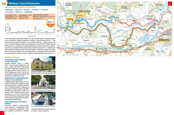 Wiślana Trasa Rowerowa - odcinki, nawierzchnia i plan
